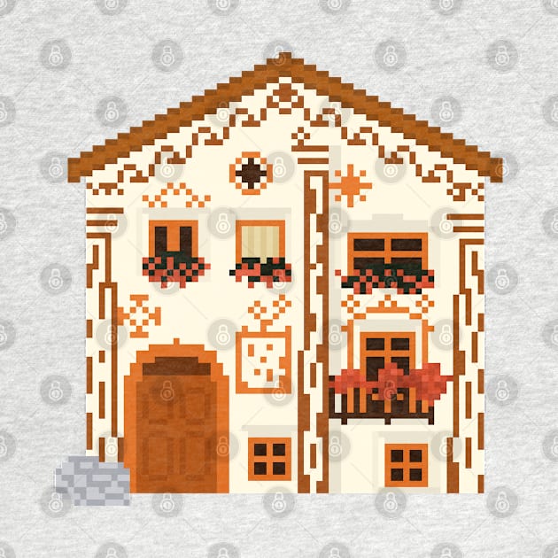 Flowery Cottage Pixel Art by toffany's